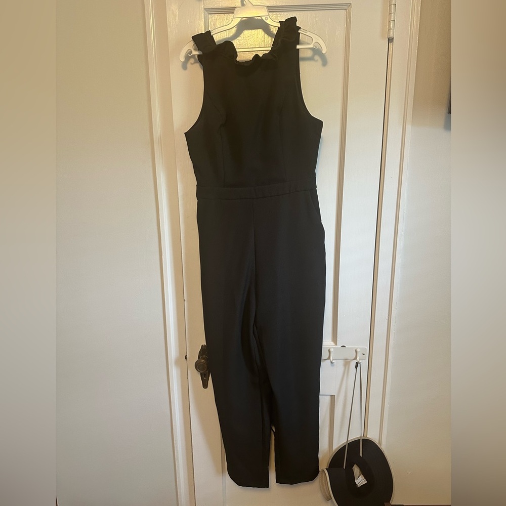 High Ruffle Neck Jumpsuit